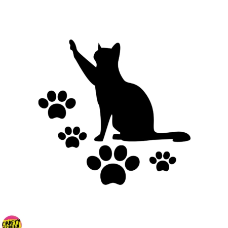 Crafty screen cat stencil