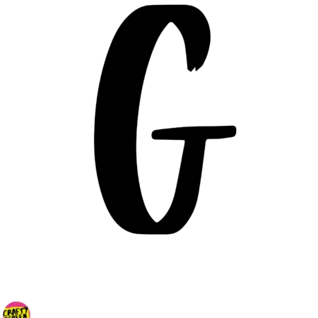 Crafty screen letter G stencil