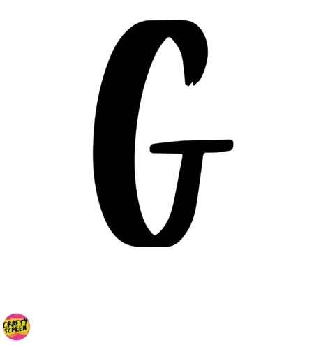 Crafty screen letter G stencil