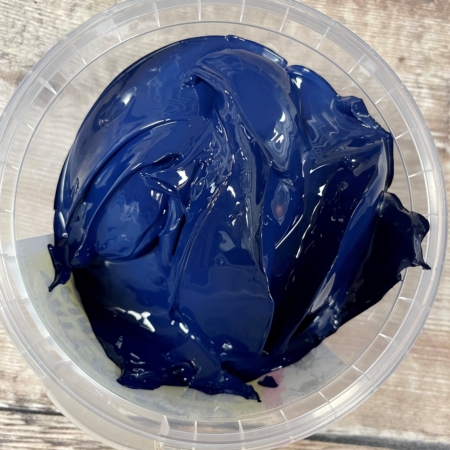 Beetle blue waterbased ink close up