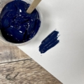 Beetle blue waterbased ink flat lay