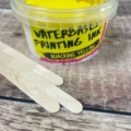 Quacking Yellow Waterbased Ink, tub with wooden sticks