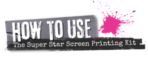 banner for screen printing with our craft kit blog